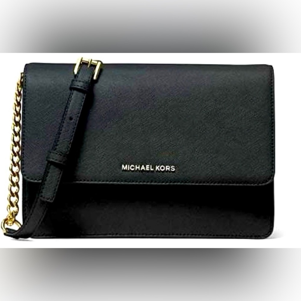 Michael Kors Black Leather Shoulder Bag